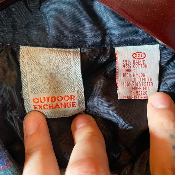 Vintage Men’s Flannel Plaid Shirt Quilted Lining - Picture 3 of 6